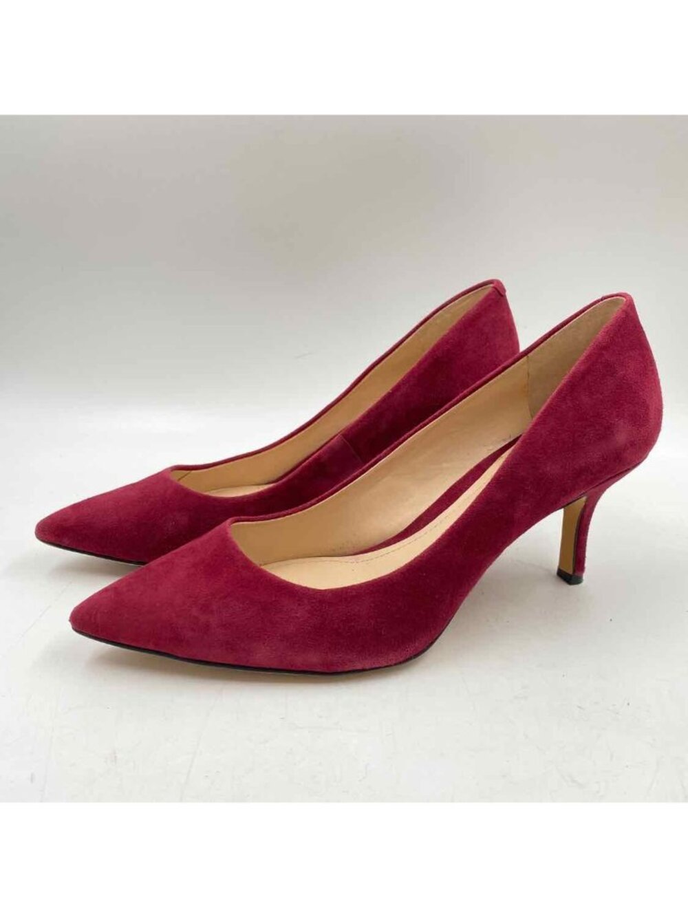 Vince Camuto Women's Shoe Size 9 Red Suede Cranberry Solid Heels